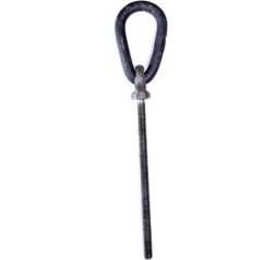Long Shank Collared Eye Bolt with Reevable Egg Link - Metric Thread