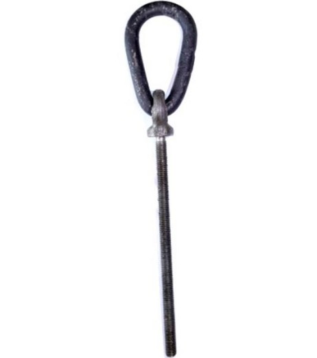 Long Shank Collared Eye Bolt with Reevable Egg Link - Whitworth