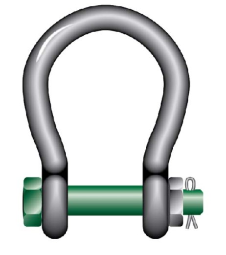 Green Pin Wide Mouth Shackles