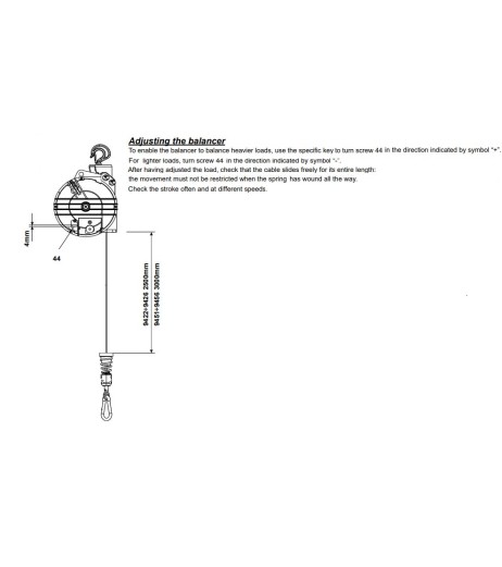 Zero Gravity Tool Balancer 100-180kg 9422 – 9456
