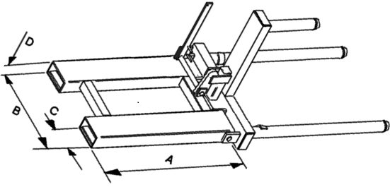 Forklift Drum Positioner Contact FDP dimensions